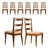 Set of Eight Brazilian Modern Dining Chairs in Caviúna & Warm Ivory Mohair, Giuseppe Scapinelli, 1950s For Sale
