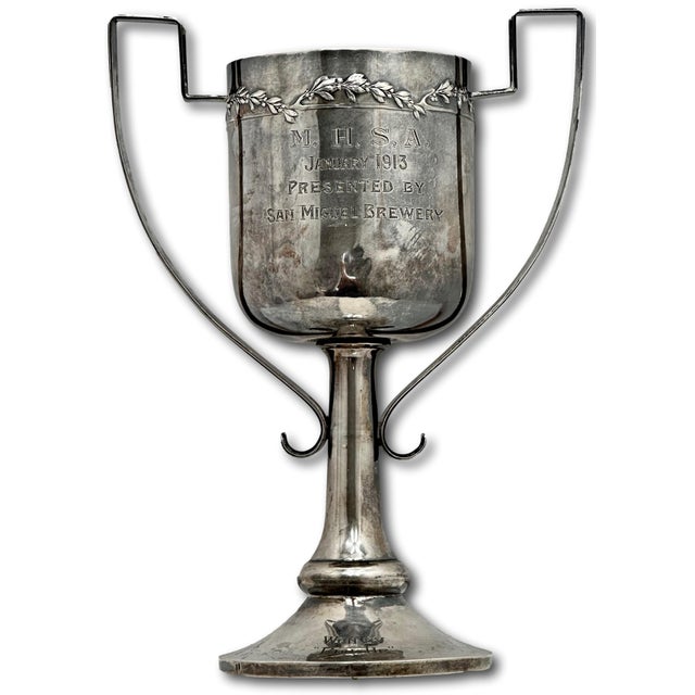 Outstanding Dated 1913 Completely Hand Made Sterling Silver San Miguel Brewery Sponser Horse Walk - Trot & Canter Class Trophy For Sale - Image 12 of 18