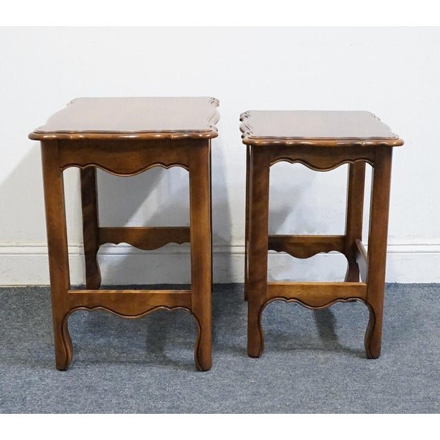 Ethan Allen Country French Collection Solid Birch Accent Nesting End Tables 26-8305 For Sale - Image 14 of 18