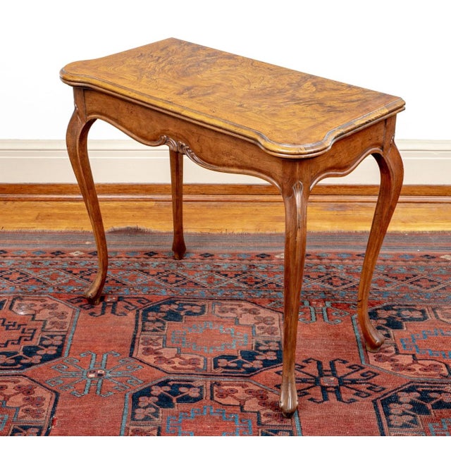 Baker Milling Road Burl Walnut Flip-Top Game Table For Sale - Image 12 of 12