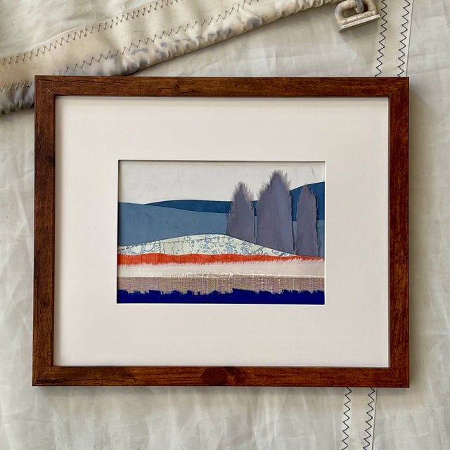 Contemporary Semi-Abstract​ Mixed Media Nautical Sailcloth Landscape​ - By JJ-Hogan | the Power of Presence, Framed For Sale - Image 4 of 9