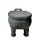 Black Late 20th Century Solid Hand-Carved Wood Elephant Stool, Plant Stand / Side Table For Sale - Image 8 of 10