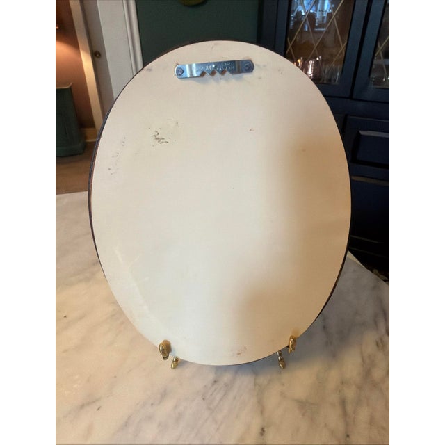 1950s Boehm Porcelain Fledgling Wall Art Bas-Relief Oval Frame For Sale - Image 9 of 9