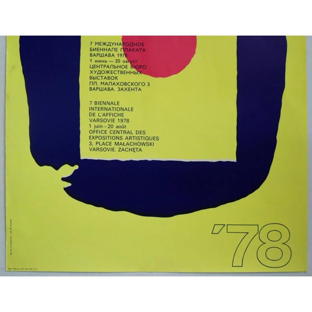 Illustration 1978 Original Exhibition Polish Poster, 7th International Poster Biennale Warsaw For Sale - Image 3 of 5