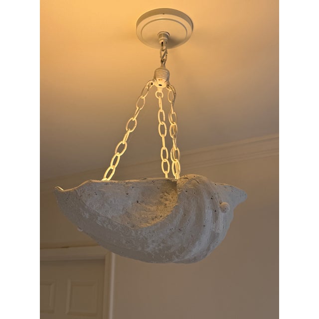 Serge Roche Style Plaster Shell Chandelier For Sale - Image 9 of 10
