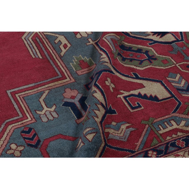 Antique Turkish Isparta Rug With Red Open Field and Medallion | Rug and Kilim For Sale - Image 9 of 10