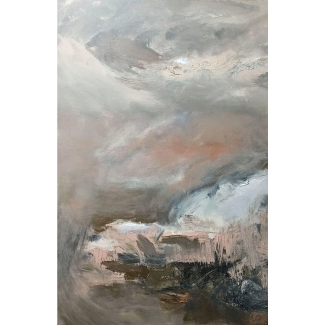 "Alegria { Joy }" Original Abstract Textured Painting Blush Pink Neutrals With Copper, Gold & Silver For Sale In Los Angeles - Image 6 of 6