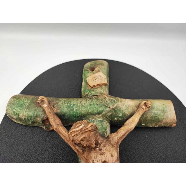 1920s Pre-War Hanging Cross in Plaster, 1920s For Sale - Image 5 of 9