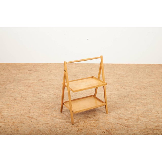 Magazine Rack in Beech Wood, Switzerland, 1970 For Sale - Image 3 of 12