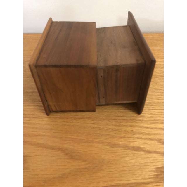 1960s Traditional Carved Wood Tabletop Cigarette Dispenser Chairish