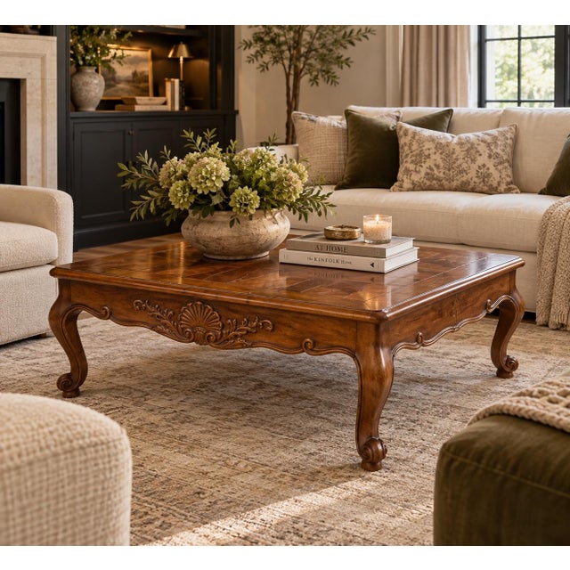 Vintage Henredon Oversized Coffee Table For Sale - Image 10 of 12
