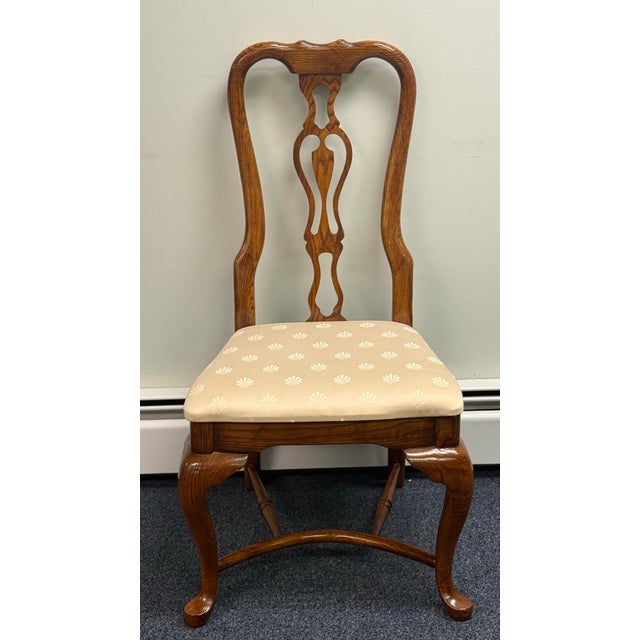 Wood Vintage Kincaid Solid Oak Georgian Chairs - Set of 6 For Sale - Image 7 of 11