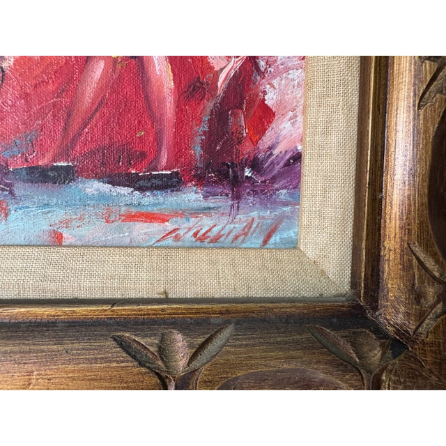 1980’s Vintage “William” Spanish Bullfight Oil Painting on Canvas – Framed For Sale - Image 9 of 10