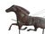 Metal American Copper and Brass Sulky Driver Weather Vane For Sale - Image 7 of 18
