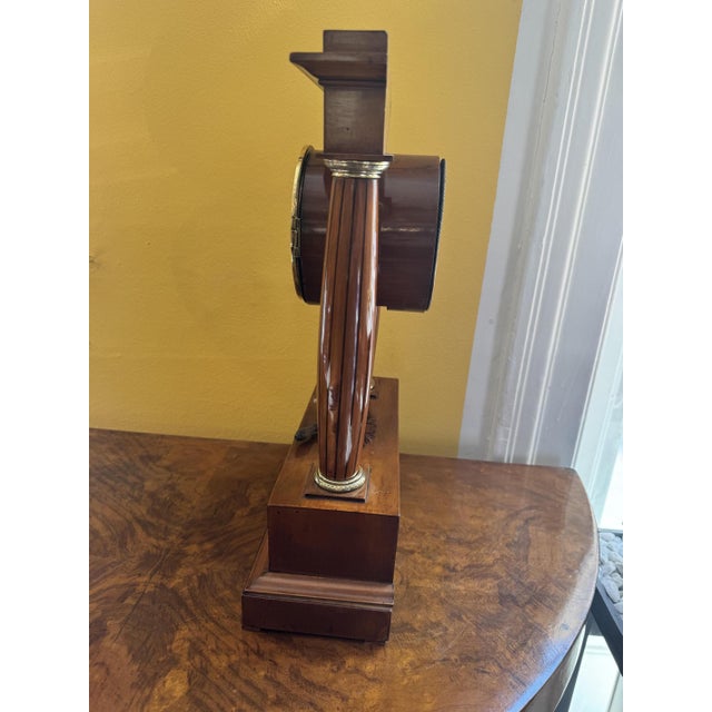 Biedermeier Portico Chest of Drawers Clock For Sale - Image 10 of 11