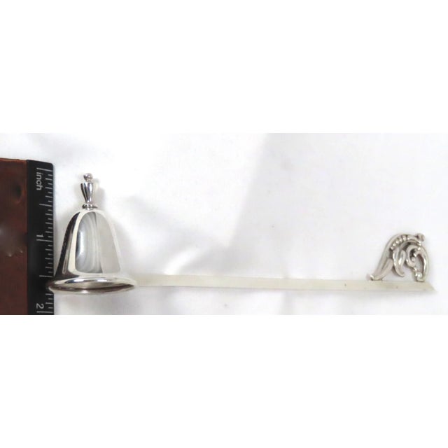 Vintage Mid 19th Century Retro Arts & Crafts Style Sterling Silver Candle Snuffer For Sale - Image 12 of 13