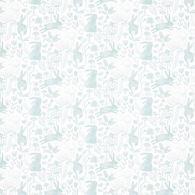Harlequin Into The Meadow Wallpaper in Duck Egg - a Sample For Sale
