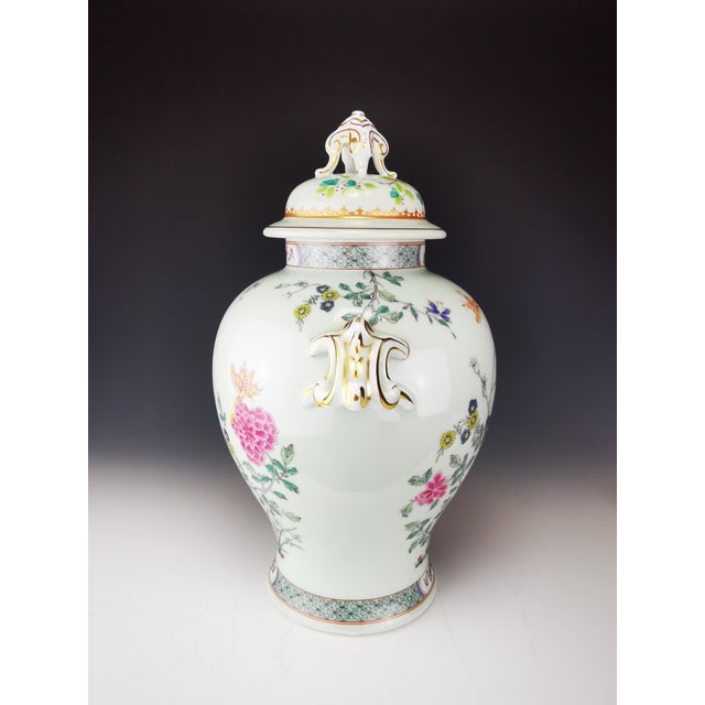Large Lidded Vase with Openwork Handles Kien Long by Haviland for Puiforcat, Limoges, France, Late 20th Century For Sale - Image 9 of 13
