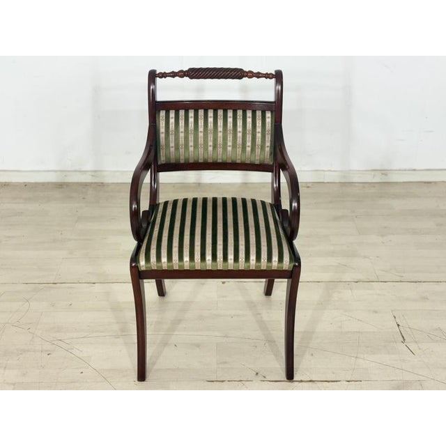 Upholstered Mahogany Dining Armchairs, Set of 2 For Sale - Image 14 of 14