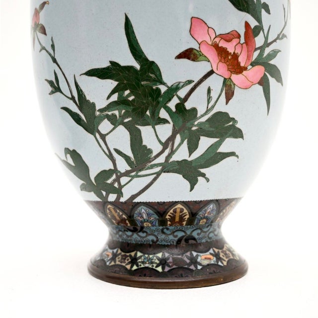 Vintage Japanese Cloisonne Vases, 1950, Set of 2 For Sale - Image 10 of 11