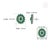 Contemporary Emerald & Diamond Floral Stud Earrings in 14k White Gold- A Pair For Sale - Image 9 of 12
