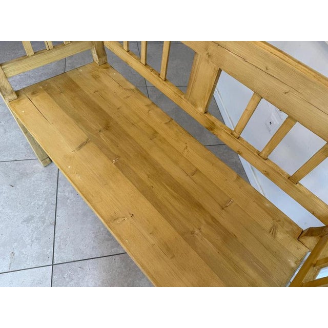 Art Nouveau Kitchen Bench in Spruce For Sale - Image 9 of 11