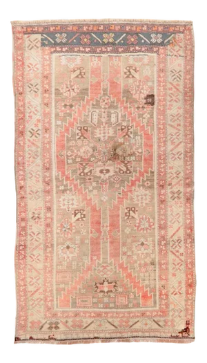 Washed Out Vintage Caucasian Rug