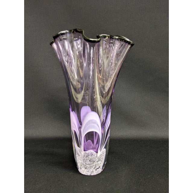 Polish Art Glass Handkerchief Vase by Adam Jablonski Chairish