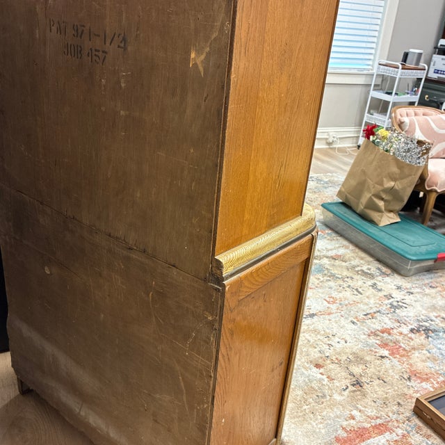 1930s Bennett Art Deco Kitchen Cabinet Needs Restoration For Sale - Image 10 of 11
