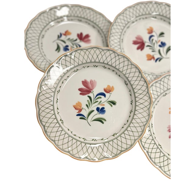 Vintage Nikko Plates – Set of 5 Charming 1980s ironstone with delicate Hampton Provincial florals. Made in Japan to last....