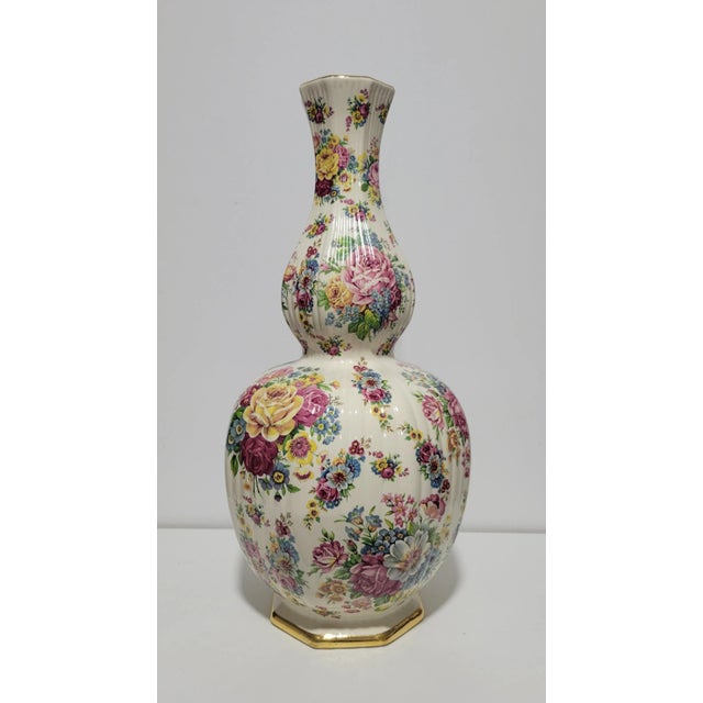 Large Mid Century Boch Freres Keralux vase. Made between 50s amd 70s in Belgium. Part of the Fleurs de Sax series-...