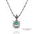 Early 21st Century Gia Certified Platinum 900 Emerald & Diamond Pendant With Platinum 850 Chain For Sale - Image 5 of 13