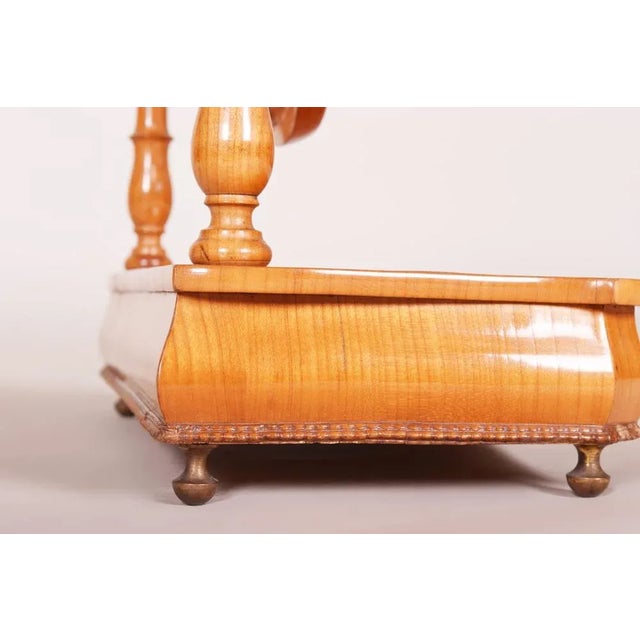 Biedermeier Table Mirror in Cherry Tree, 1860s For Sale - Image 3 of 10