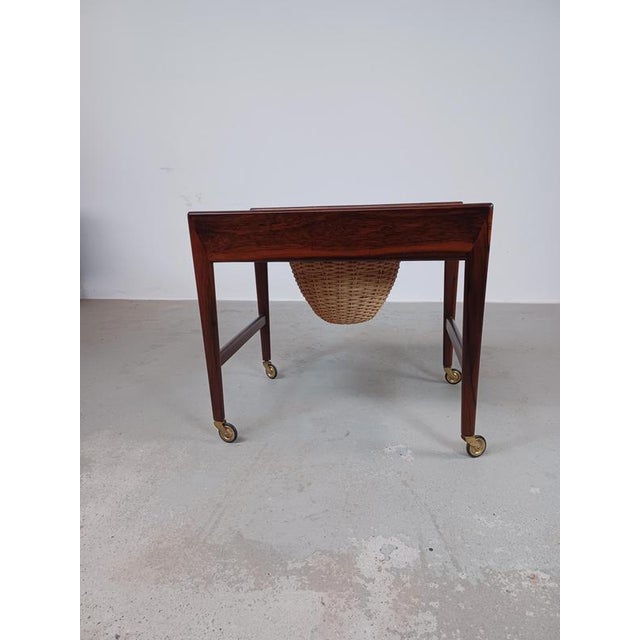 Fully Danish Rosewood Sewing Table, 1960s For Sale - Image 4 of 16