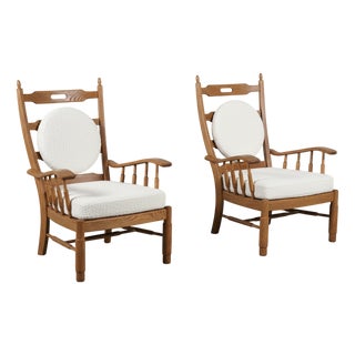 Armchairs in the style of Guillerme and Chambron, 1950s, Set of 2 For Sale