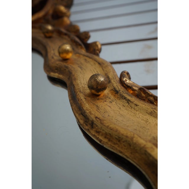 Vintage Italian Gold Frame Decorator Mirror For Sale In Philadelphia - Image 6 of 11