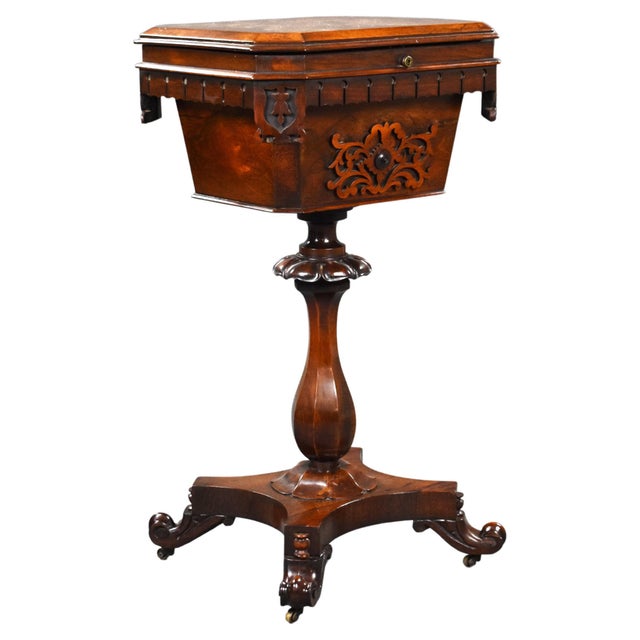 19th Century William IV English Rosewood Tea Poy For Sale - Image 16 of 16
