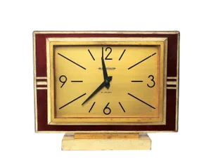 Clock in Leather and Parchment from Jaeger, 1940