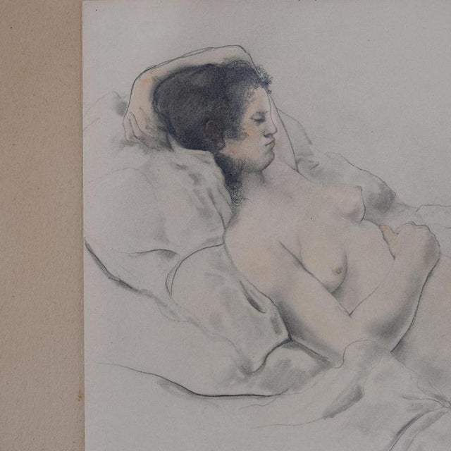 Gray Armand Rassenfosse, Female Nude, Pencil on Paper, 1928 For Sale - Image 8 of 15