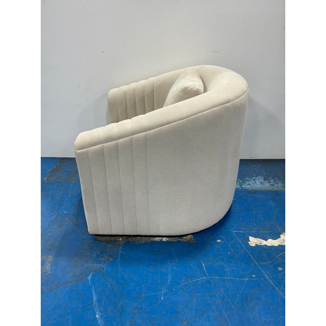 Caracole Large Modern Channeled Chair For Sale - Image 9 of 9