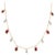 3.42ct Red Ruby Charm Necklace in 18k Yellow Gold With Diamond Charms For Sale