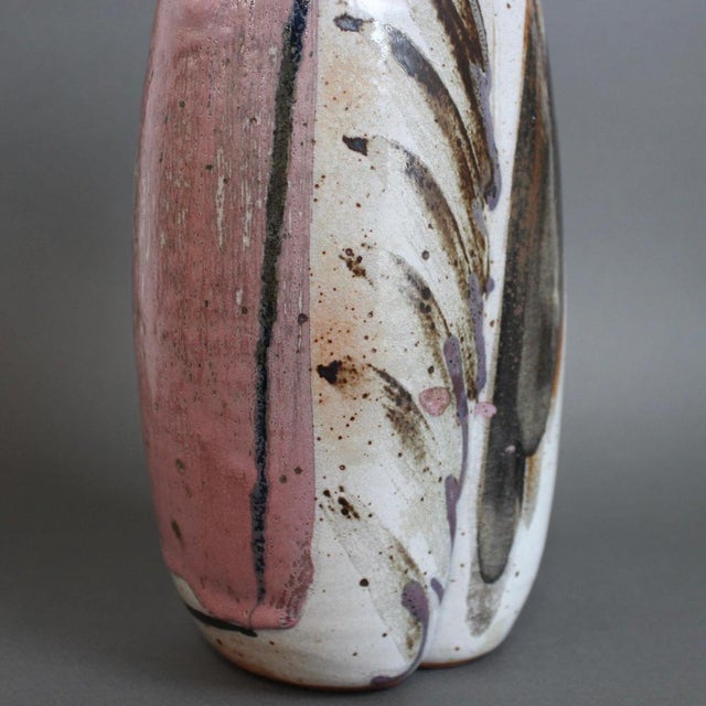 Vintage French Ceramic Flower Vase, 1990s For Sale - Image 12 of 18