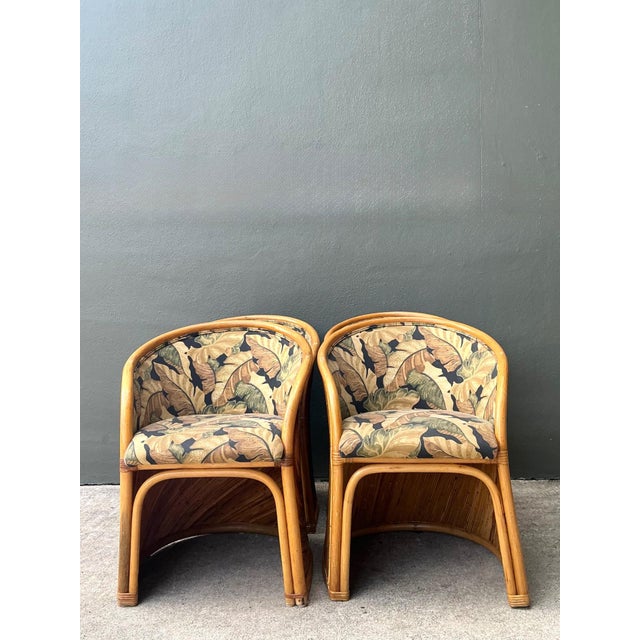 Vintage Pencil Reed Sunburst Dining Chairs For Sale - Image 15 of 15