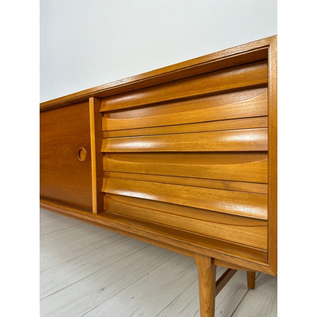 Large Mid-Century Danish Teak Sideboard attributed to Lothar Wegner, 1960s For Sale - Image 9 of 17