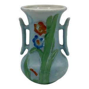 1970s Trico Hand Painted Floral Mini Vase Nagoya Japan