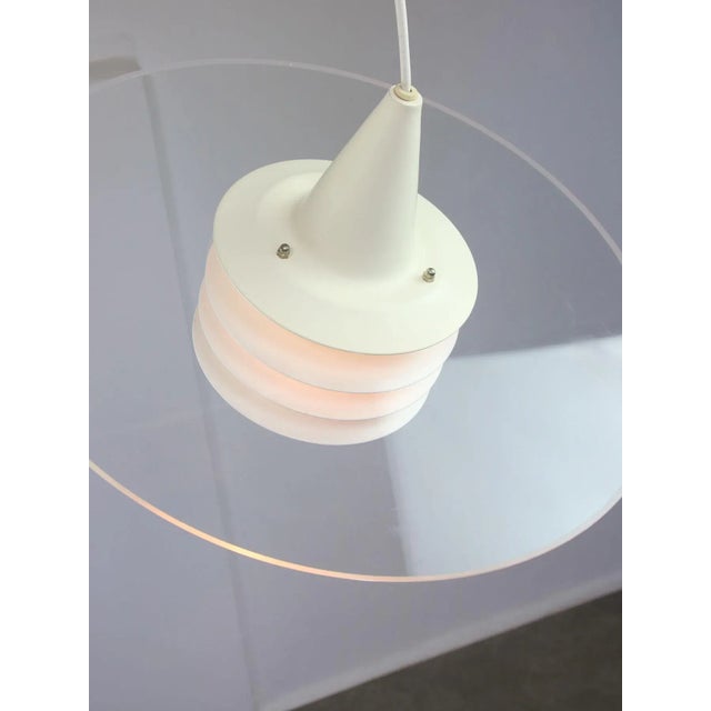 Scandinavian Duett Acrylic Glass and Metal Pendant Lamp from Landskrona Sweden, 1990s For Sale - Image 6 of 18