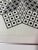 Black and white geometric limited edition print signed and numbered by Roy Ahlgren in the 1080's. Newly framed in silver...