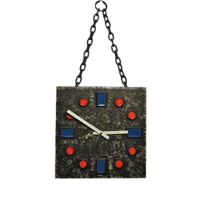Brutalist Ceramic Wall Clock from Kienzle, 1980s