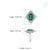 Regal 18k White Gold 3.31ct Zambian Emerald & 1.04ct Diamond Halo Cocktail Ring Size 4 For Sale - Image 11 of 17