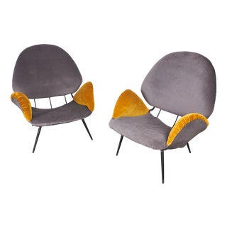 Armchairs attributed to Vittorio Dassi, 1950s, Set of 2 For Sale